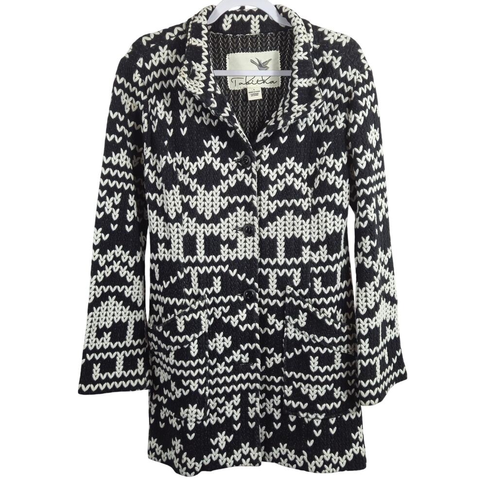 Anthropologie Tabitha Knit Long Sweater Coat Jacket Size Large